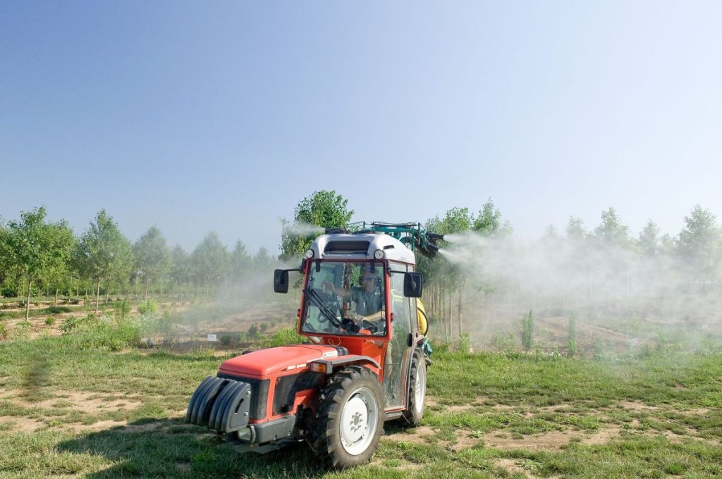 A truck spraying chemical pesticides, 2008.