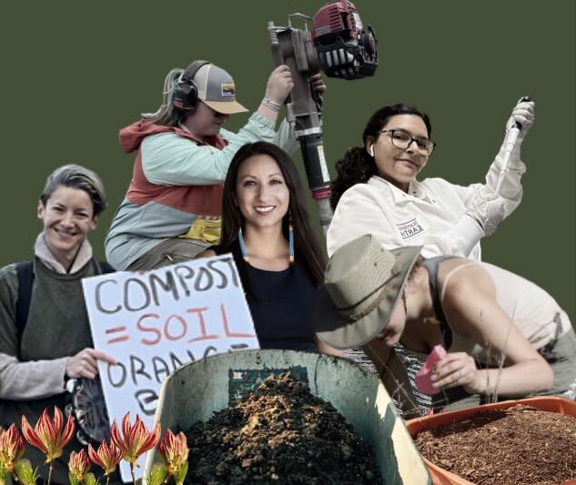 The winners of this year's Women In Science Incentive Prize are working to improve soil health. Clockwise from top: Julia Janson, Claudia Christine Avila, Elizabeth Koziol, 
S. Perl Egendorf and Lydia Jennings. (Credit: Kate Brennan)