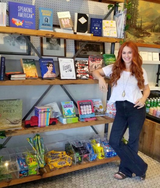 Taylor Rose Berry in her shop, which was rebranded as Berry & Co. and sells more than just books.