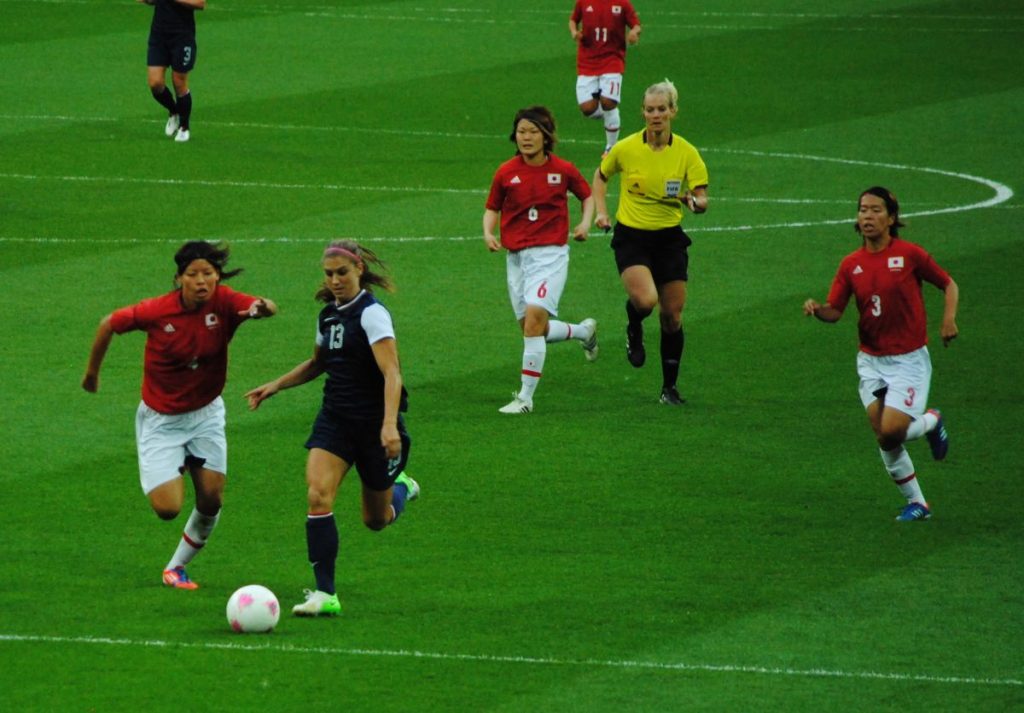 Women's elite sports have raked in $2.4 billion, mostly from basketball and soccer. (Credit: Wikimedia Commons)