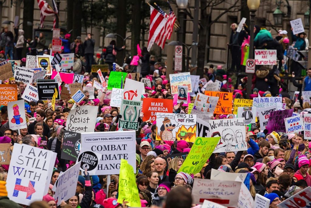 The Women's March on Washington in 2017. (Credit: Flickr)