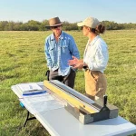 Paige Stanley, right, researches how grazing management can help mitigate climate. (Credit: Courtesy of Paige Stanley)